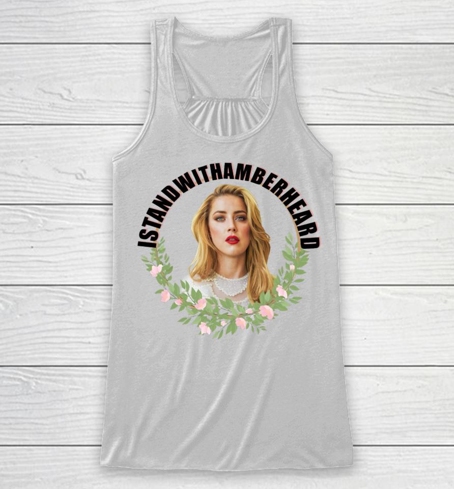 Lauraslayed Cannes I Stand With Amber Heard Racerback Tank