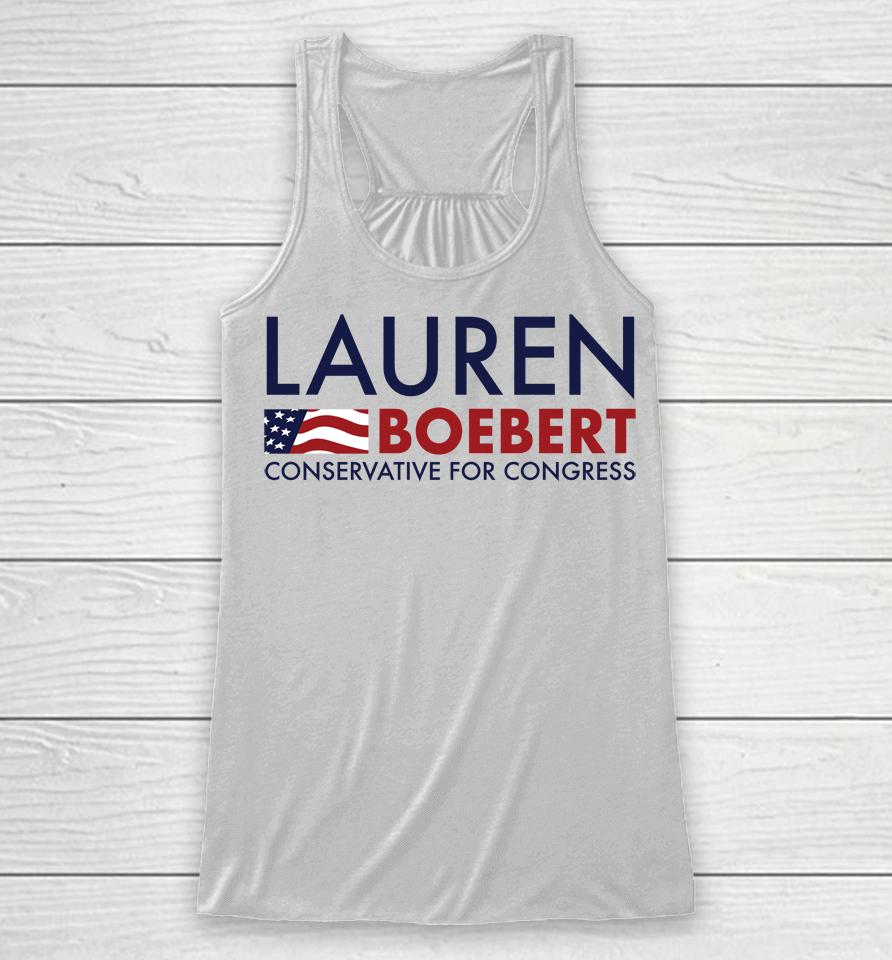 Lauren Boebert Conservative For Congress Racerback Tank