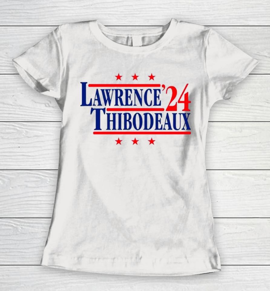 Lawrence And Thibodeaux ’24 New York Football Legends Political Campaign Parody Women T-Shirt