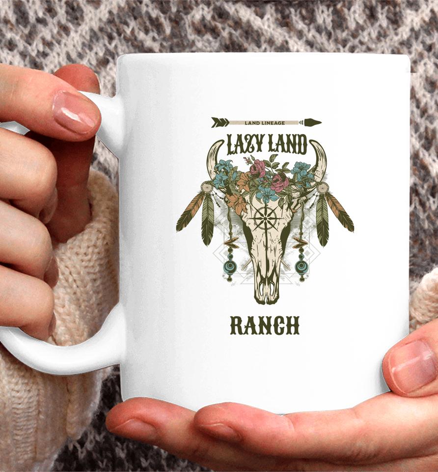 Lazy Land Ranch Cow Skull Coffee Mug