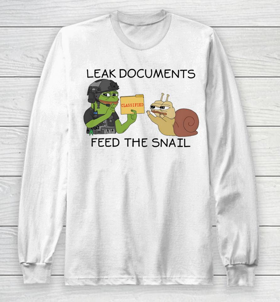 Leak Documents Classified Feed The Snail Long Sleeve T-Shirt