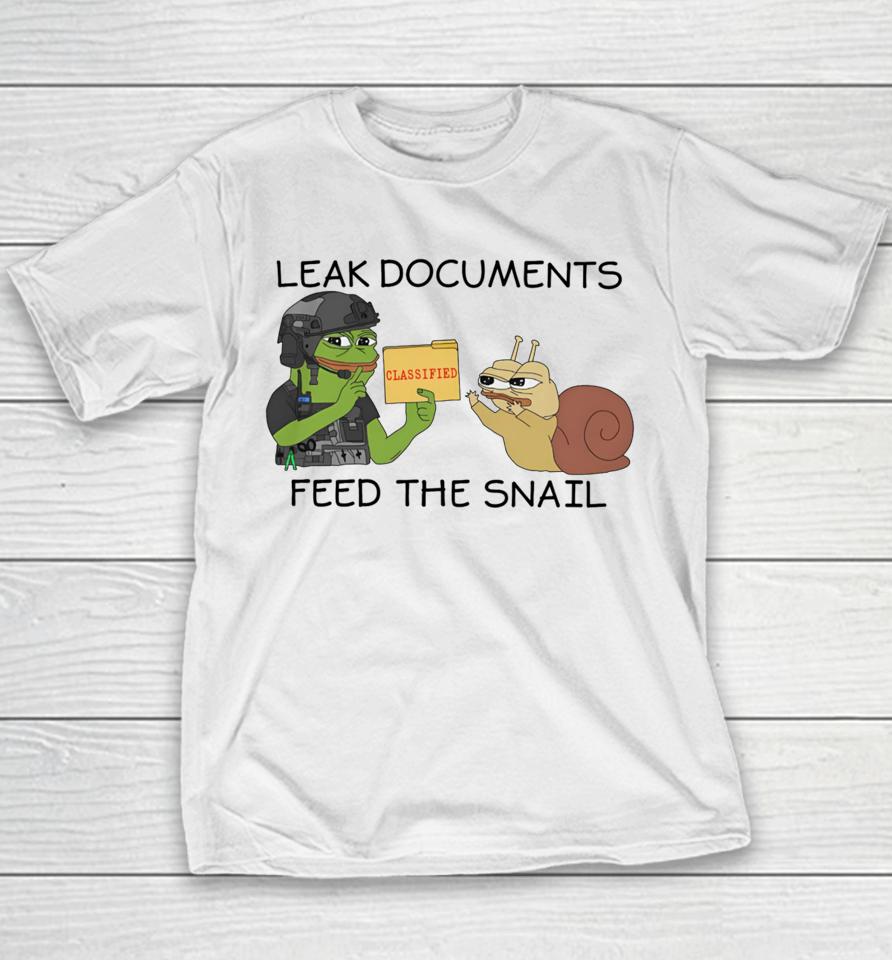 Leak Documents Classified Feed The Snail Youth T-Shirt