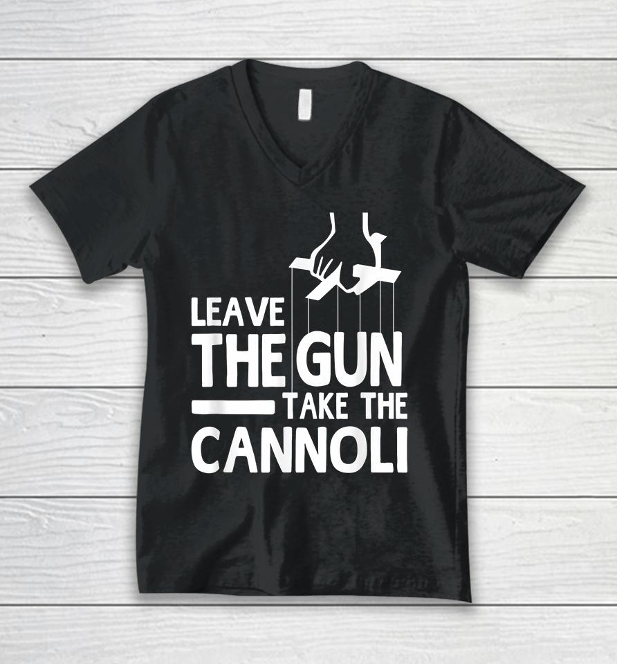Leave The Gun Take The Cannoli Unisex V-Neck T-Shirt