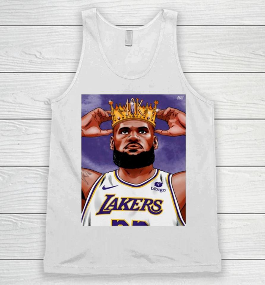 Lebron James Crown 40K Point Los Angeles Lakers Basketball Unisex Tank Top