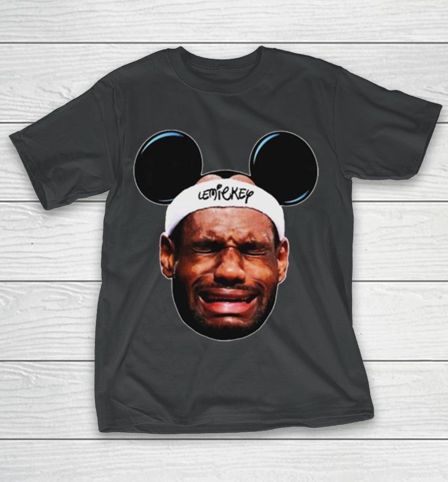 Lebron James Crying Meme Disney Lemickey Bubble Championship Lebron Hater Graphic T-Shirt