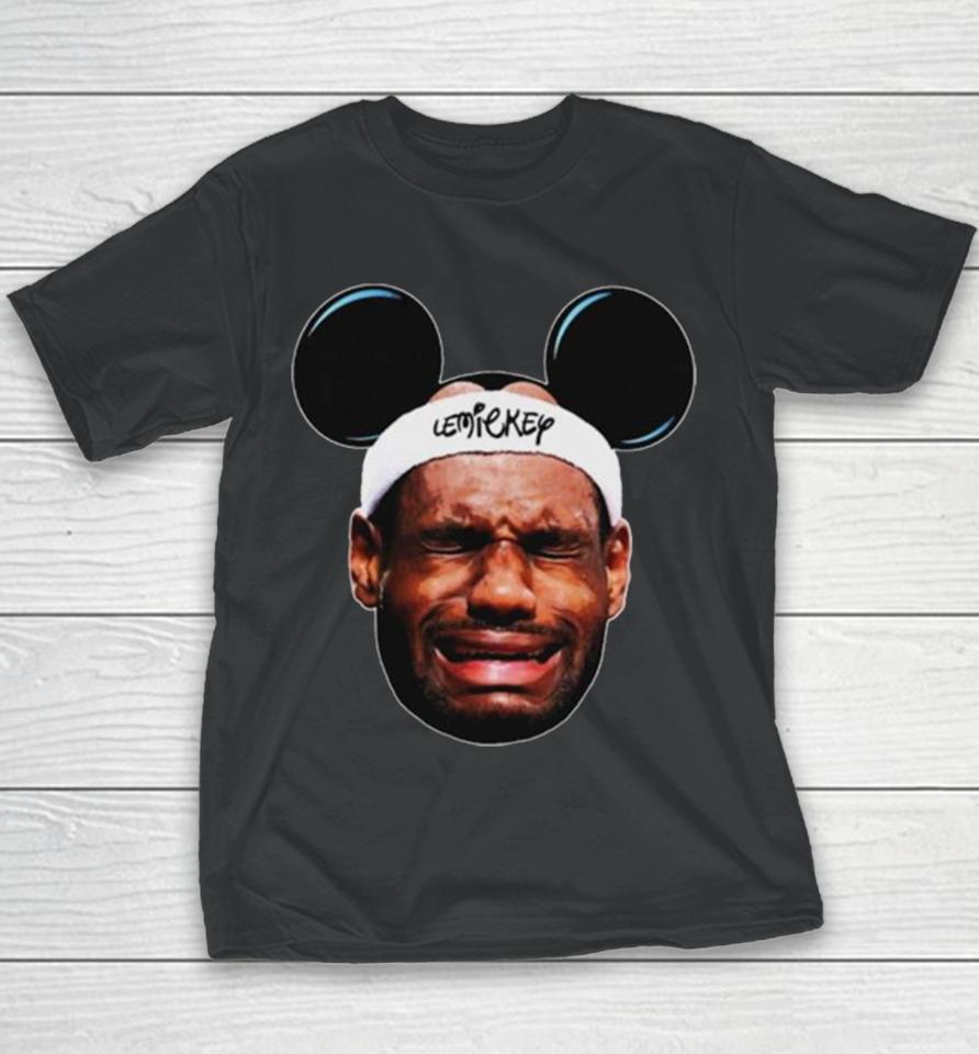 Lebron James Crying Meme Disney Lemickey Bubble Championship Lebron Hater Graphic Youth T-Shirt