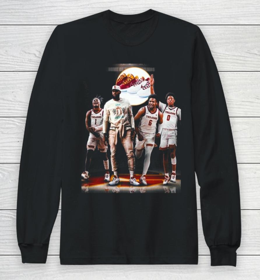 Lebron James Gifted The Whole Usc Trojan Basketball Team Their Own Exclusive Lebron 21S Long Sleeve T-Shirt