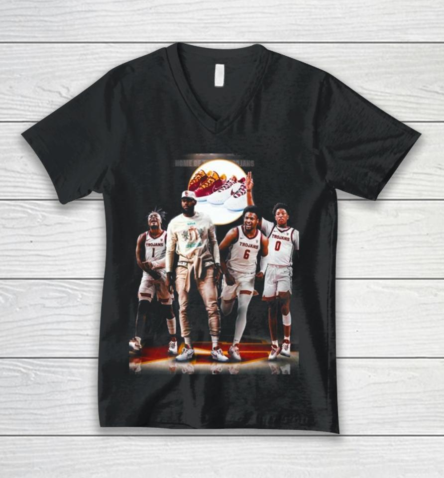 Lebron James Gifted The Whole Usc Trojan Basketball Team Their Own Exclusive Lebron 21S Unisex V-Neck T-Shirt