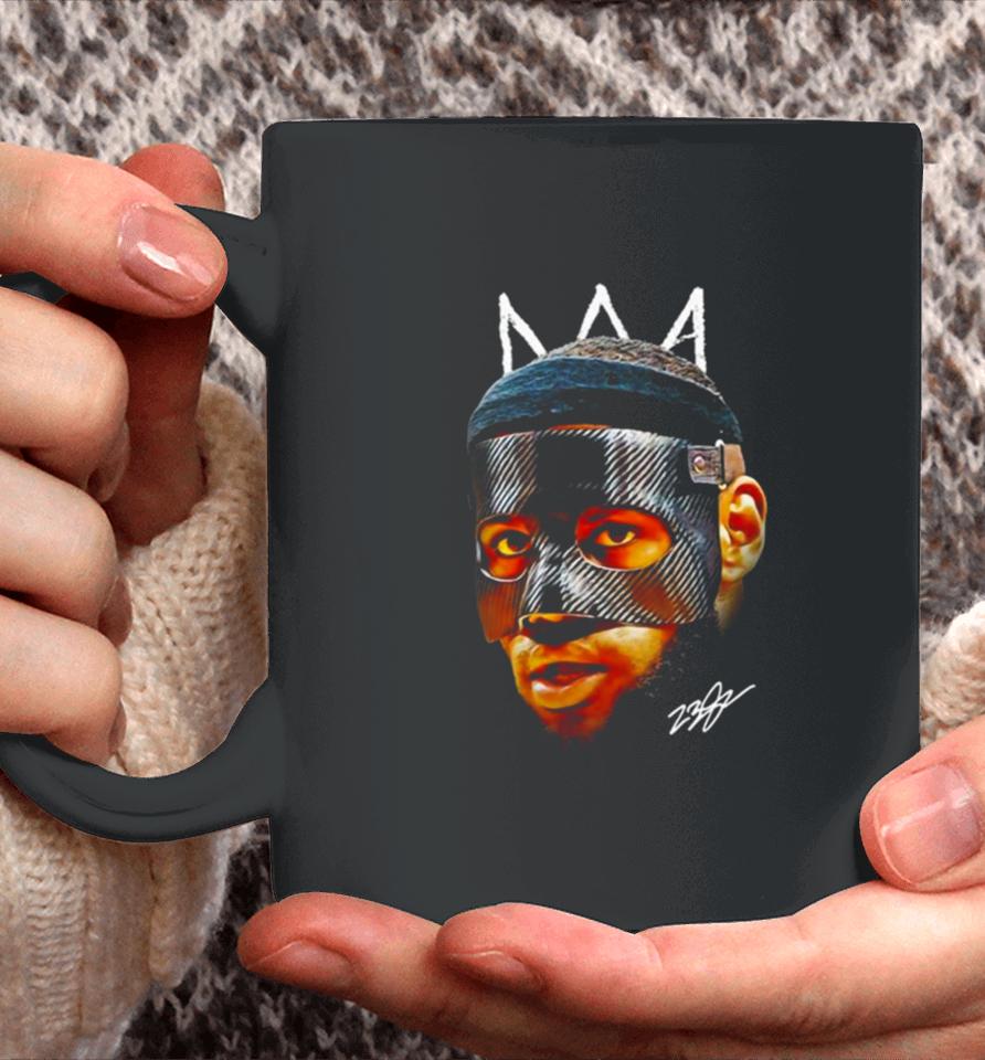 Lebron James Mask Masked Lebron Basketball Graphic Design King James Signature Coffee Mug