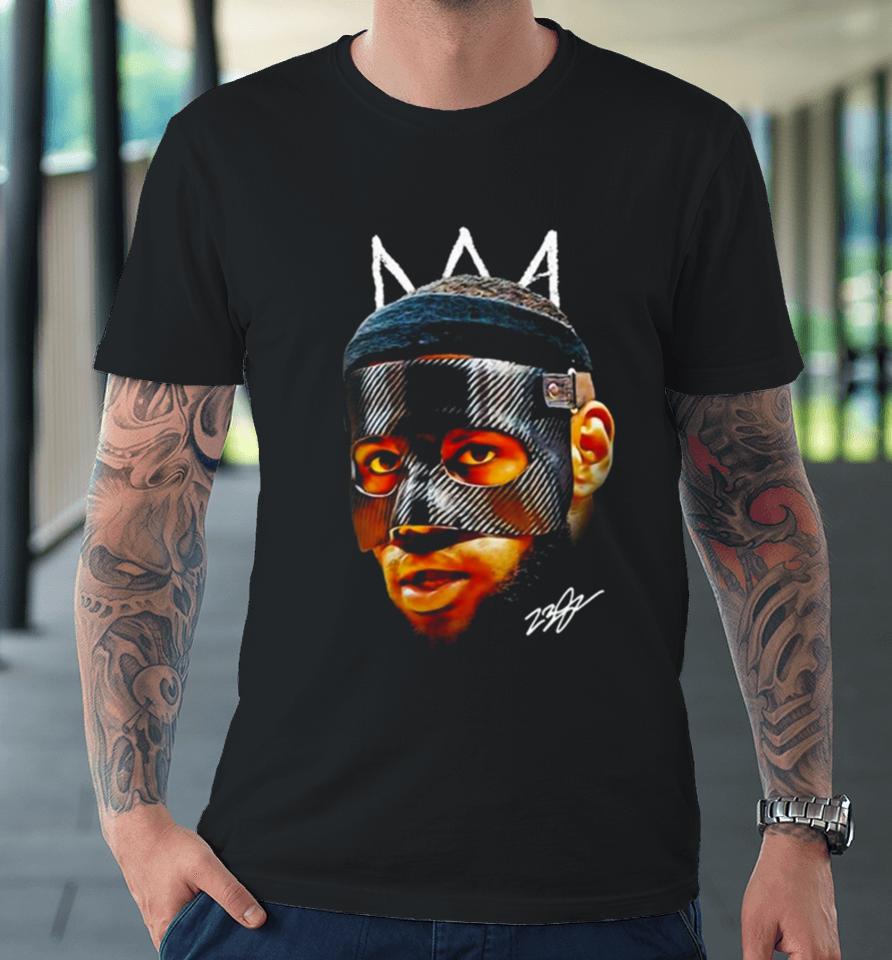 Lebron James Mask Masked Lebron Basketball Graphic Design King James Signature Premium T-Shirt