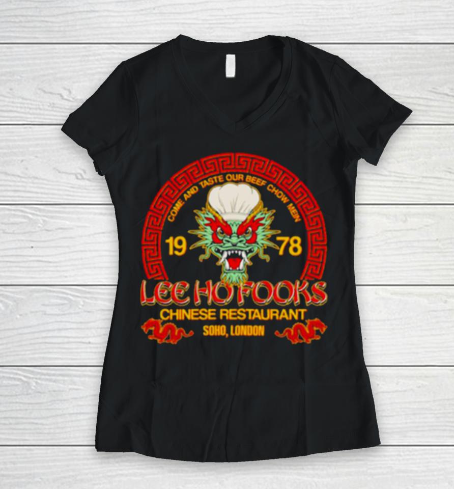 Lee Ho Fooks Chinese Restaurant Soho London Women V-Neck T-Shirt