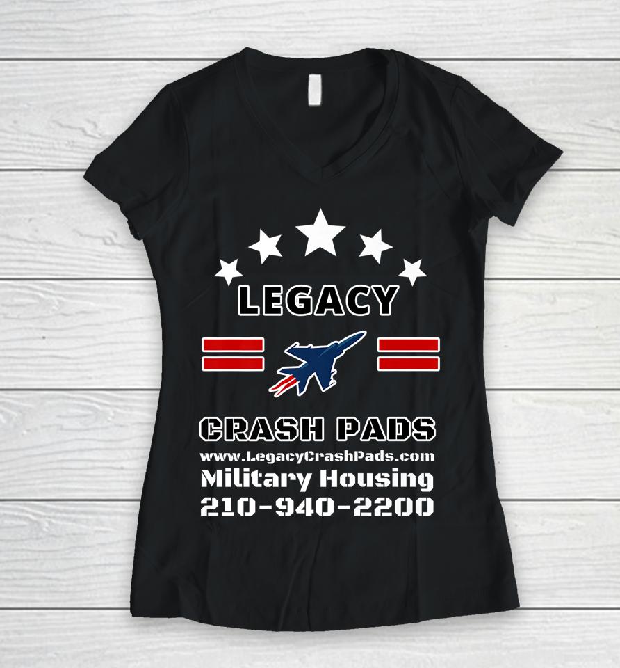 Legacy Crash Pads Women V-Neck T-Shirt