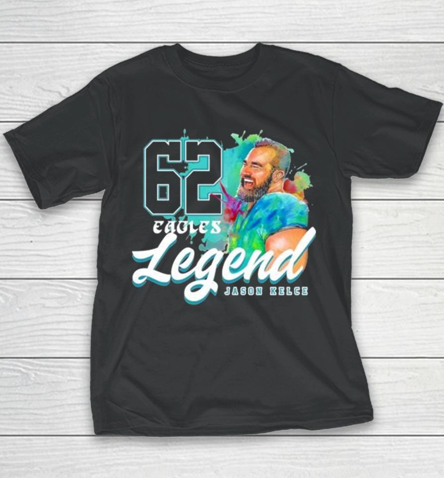 Legend 62 Jason Kelce Philadelphia Eagles Players Youth T-Shirt