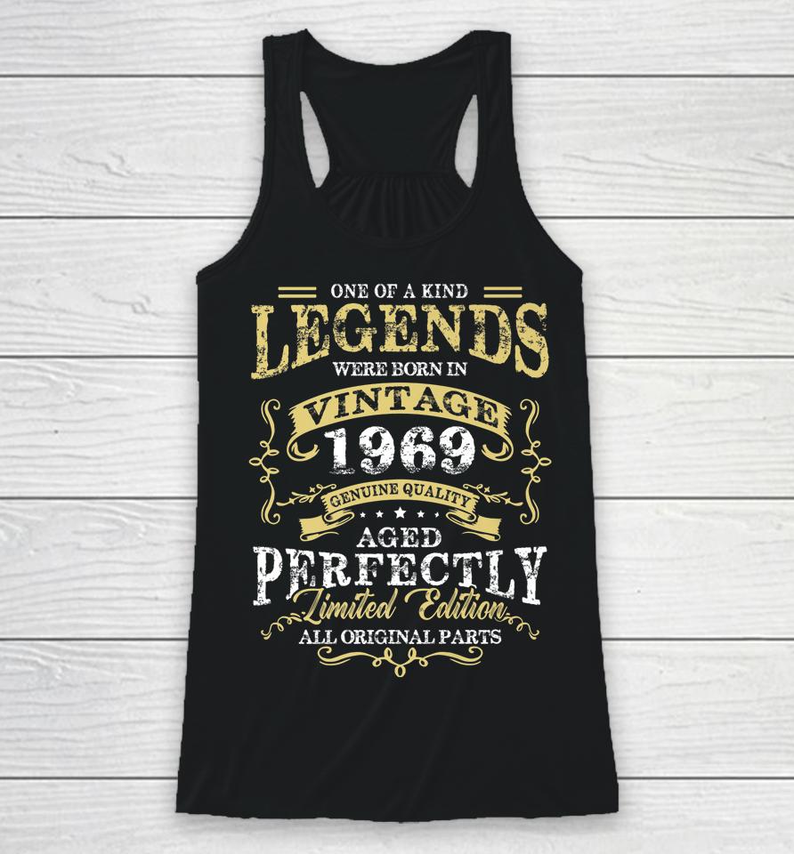 Legend Born In 1969 54Th Birthday Tee For 54 Years Old Racerback Tank