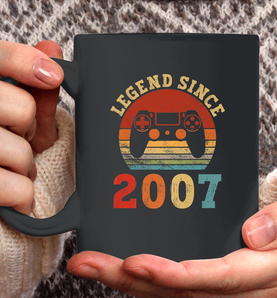 Legend Since 2007 15Th Birthday Vintage 15 Years Old Gaming Coffee Mug