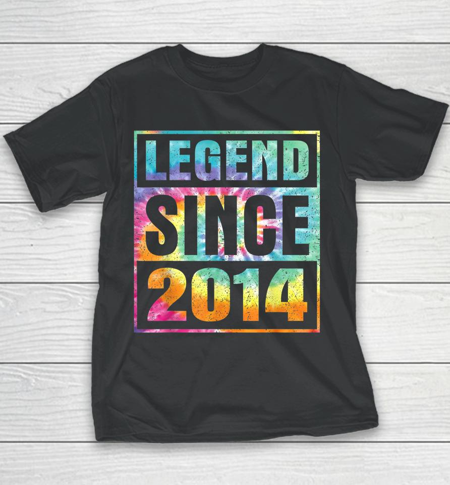 Legend Since 2014 8 Years Old 8Th Birthday Tie Dye Youth T-Shirt