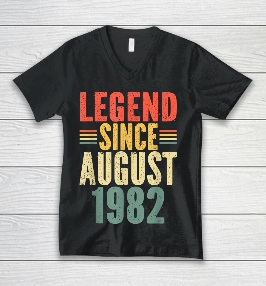Legend Since August 1982 Awesome Since August 1982 Unisex V-Neck T-Shirt