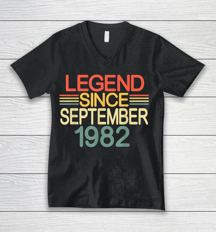 Legend Since September 1982 Awesome Since September 1982 Unisex V-Neck T-Shirt