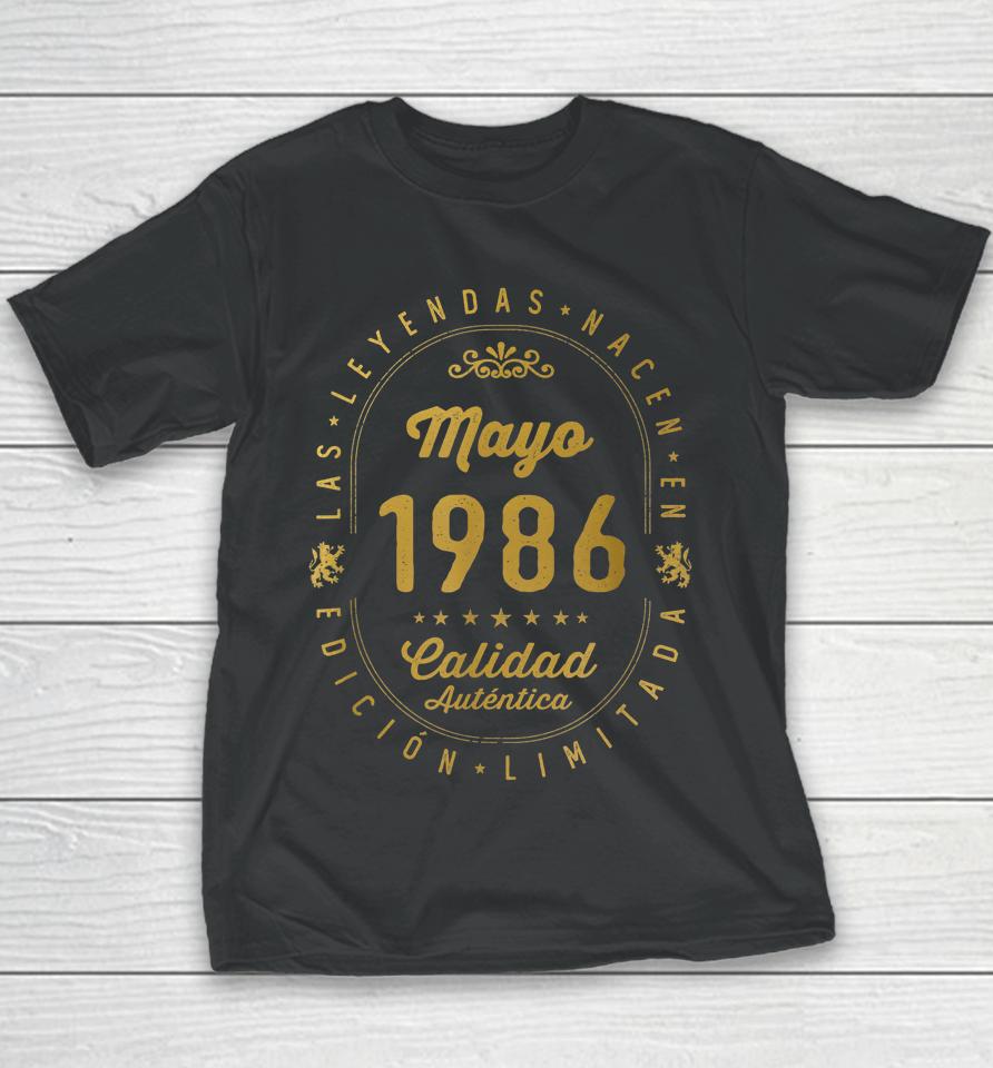 Legends Born In May 1986 36Th Birthday 36 Years Old Youth T-Shirt