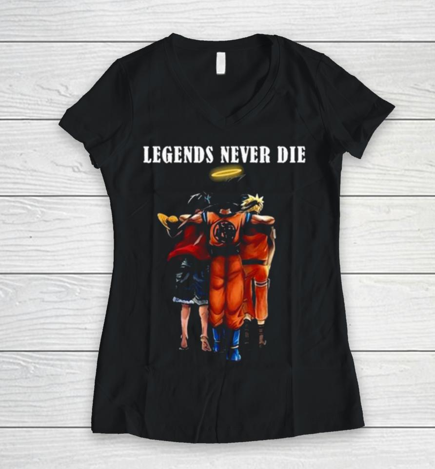 Legends Never Die Akira Toriyama Women V-Neck T-Shirt