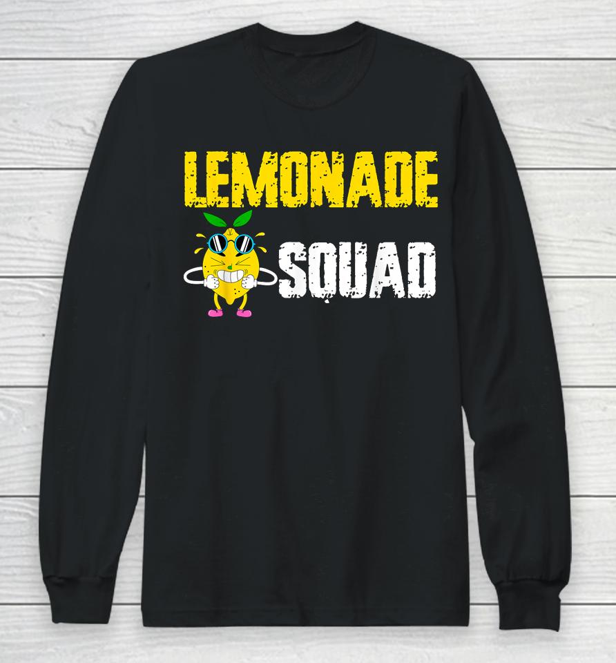 Lemonade Squad Funny For Stand Boss Lemon Juice Summer Long Sleeve T-Shirt