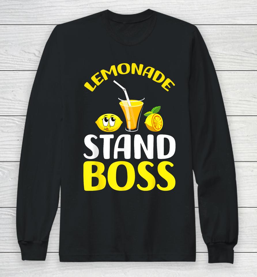Lemonade Stand Boss Funny Lemonade Summer Long Sleeve T-Shirt