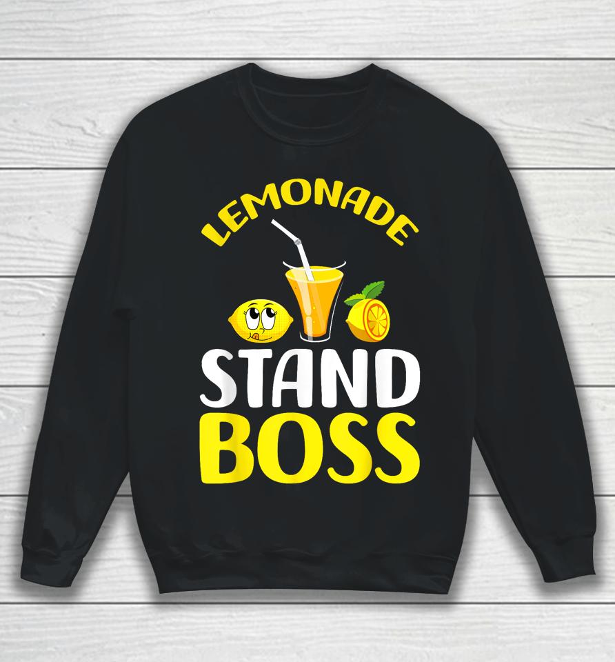Lemonade Stand Boss Funny Lemonade Summer Sweatshirt