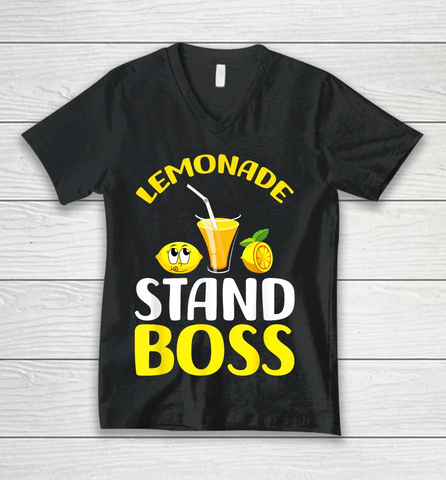 Lemonade Stand Boss Funny Lemonade Summer Unisex V-Neck T-Shirt