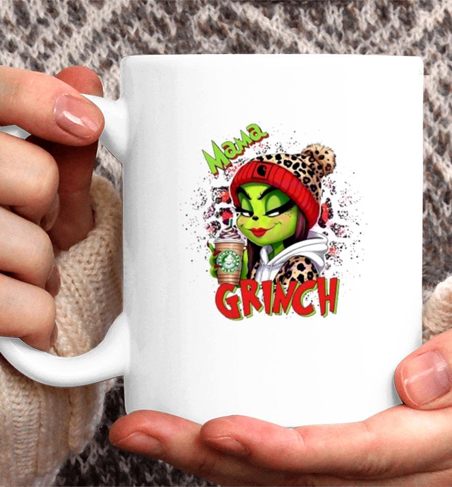 Leopard Mama Grinch Merry Christmas Coffee Mug