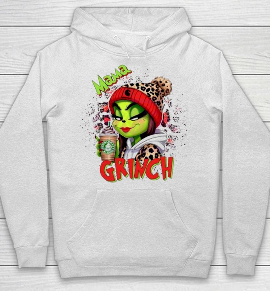 Leopard Mama Grinch Merry Christmas Hoodie