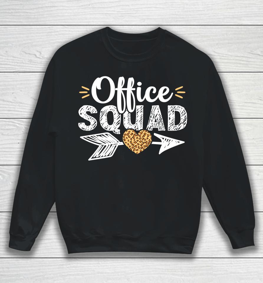 Leopard School Secretary Office Squad Clerk Appreciation Sweatshirt