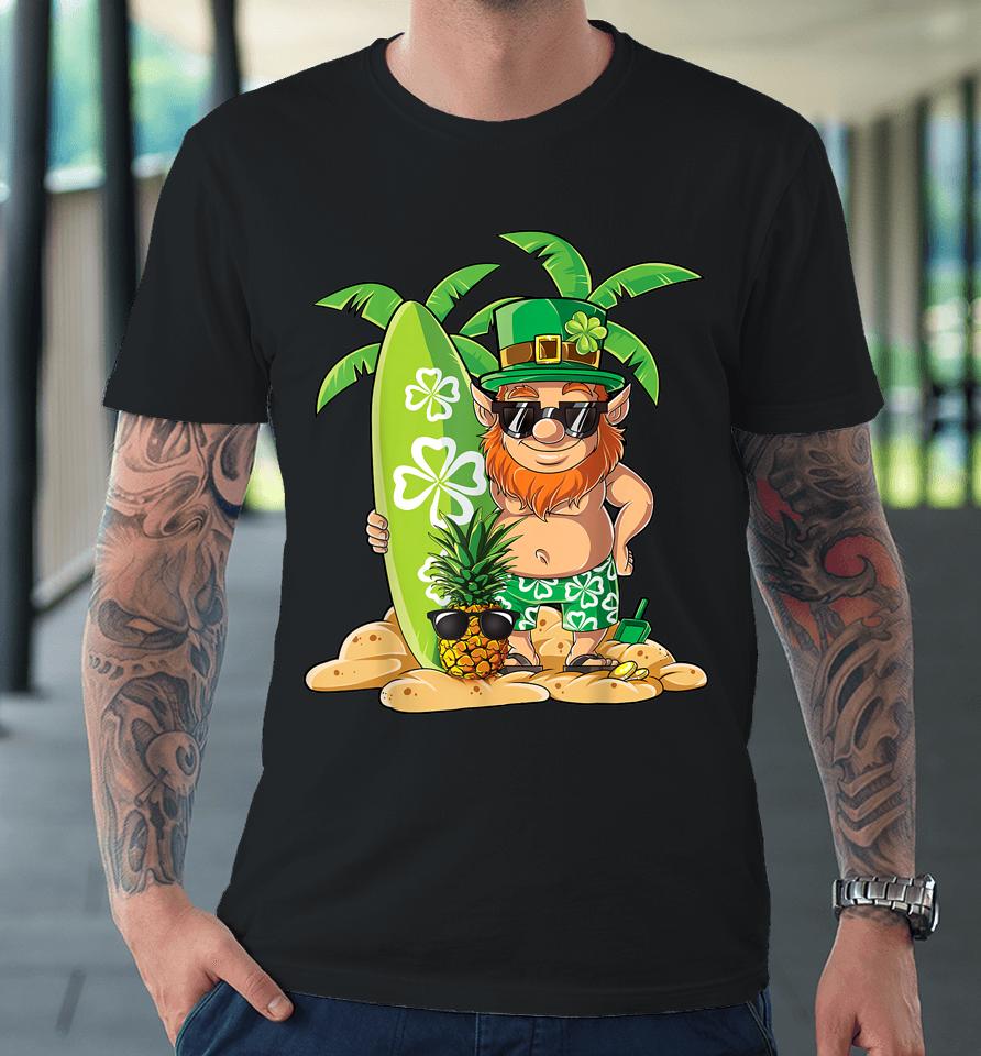 Leprechaun Hawaiian Surfing St Patrick's Day Hawaii Premium T-Shirt