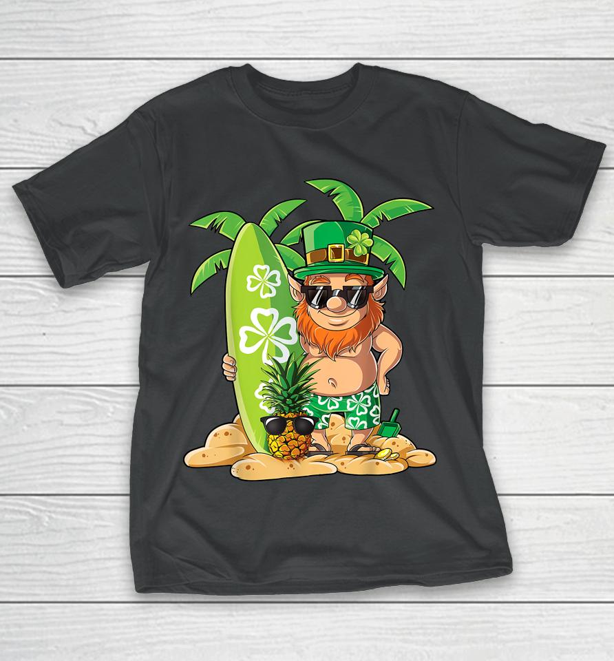 Leprechaun Hawaiian Surfing St Patrick's Day Hawaii T-Shirt