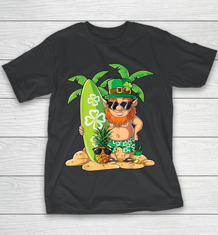 Leprechaun Hawaiian Surfing St Patrick's Day Hawaii Youth T-Shirt