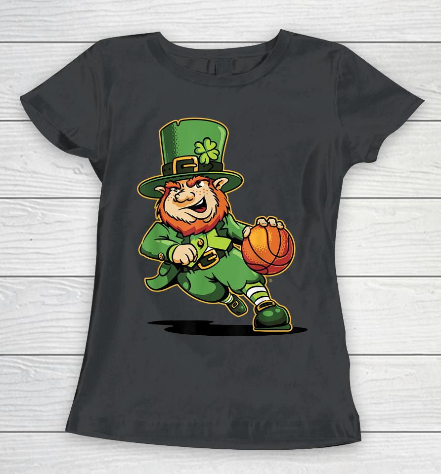 Leprechaun Kids Basketball St Patricks Day Lucky Basketball Women T-Shirt