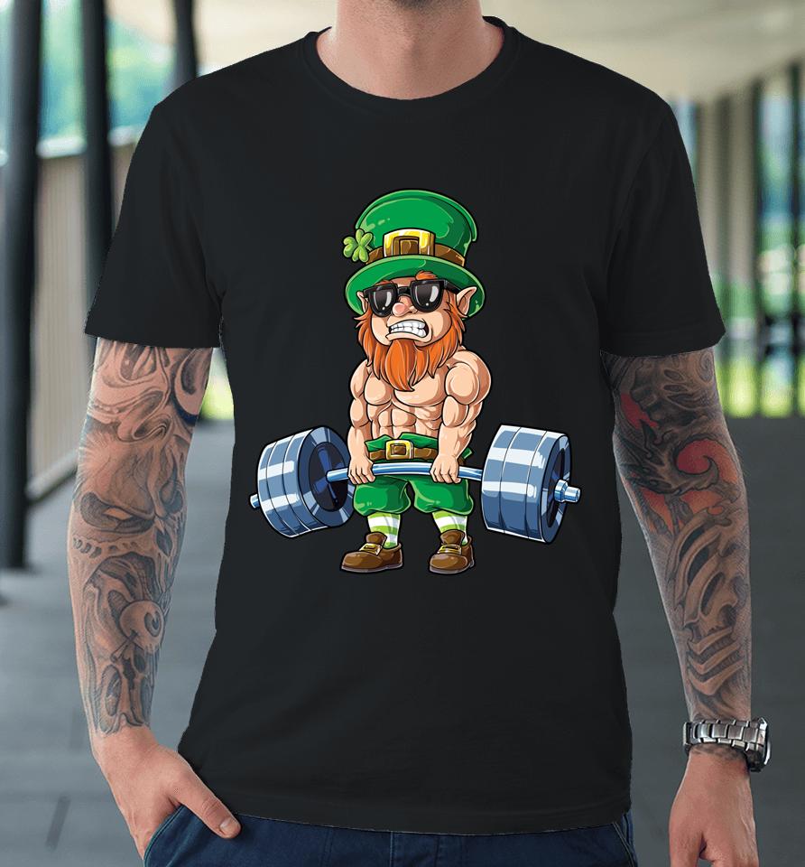 Leprechaun St Patrick's Day Weightlifting Deadlift Fitness Premium T-Shirt