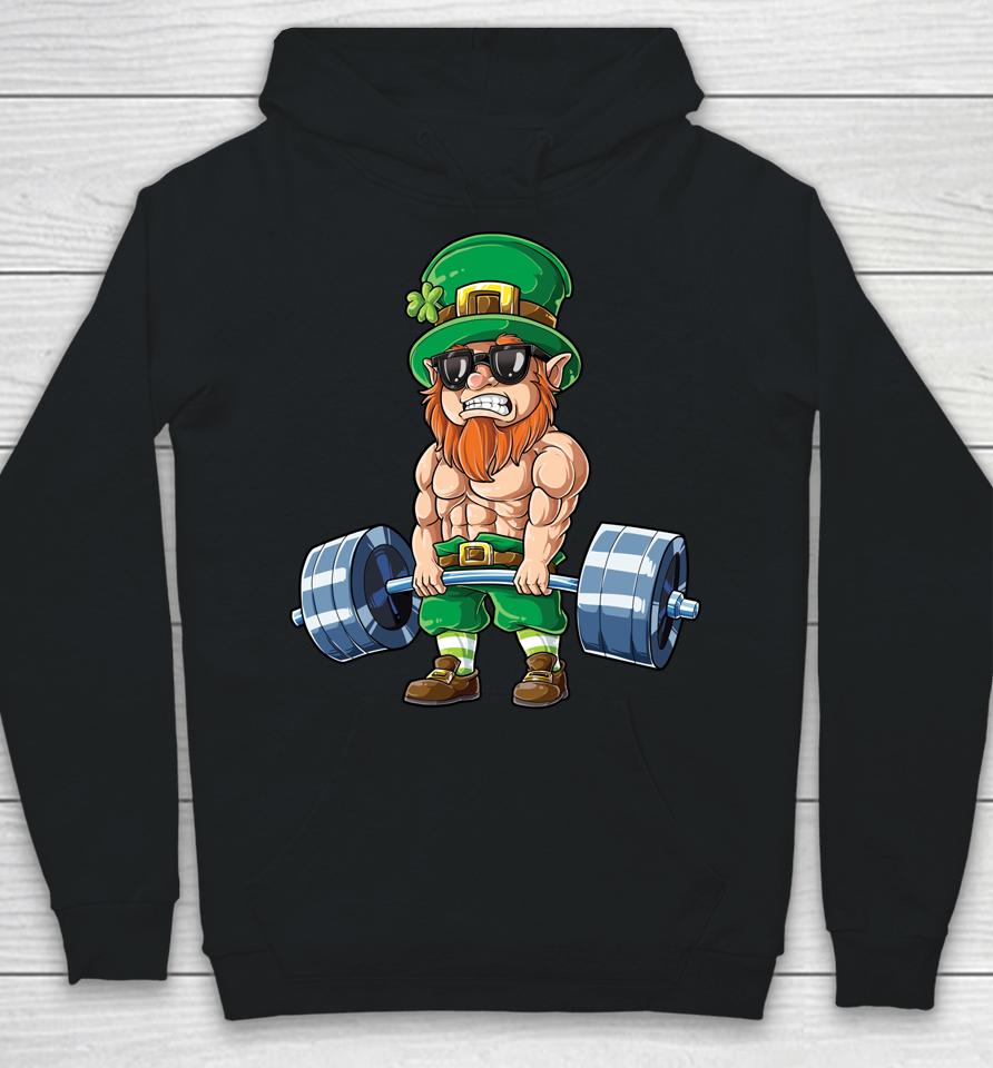 Leprechaun St Patrick's Day Weightlifting Deadlift Fitness Hoodie