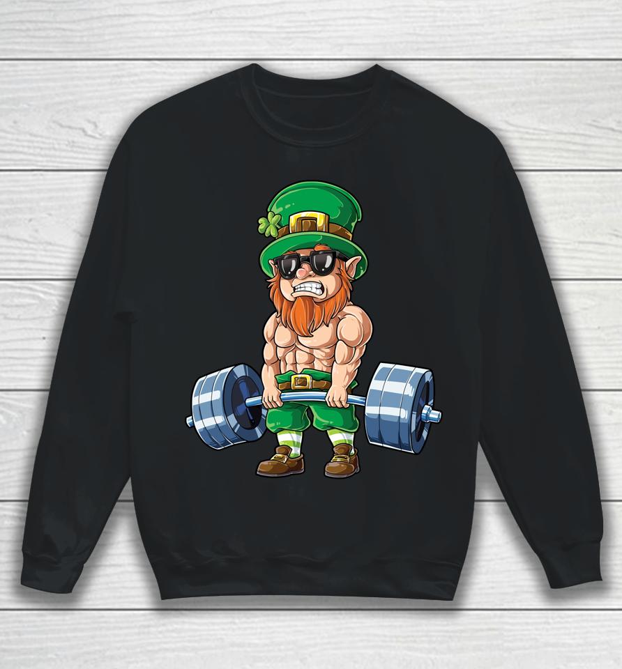 Leprechaun St Patrick's Day Weightlifting Deadlift Fitness Sweatshirt