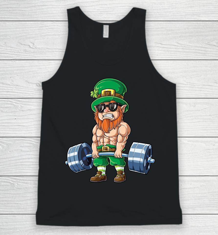 Leprechaun St Patrick's Day Weightlifting Deadlift Fitness Unisex Tank Top