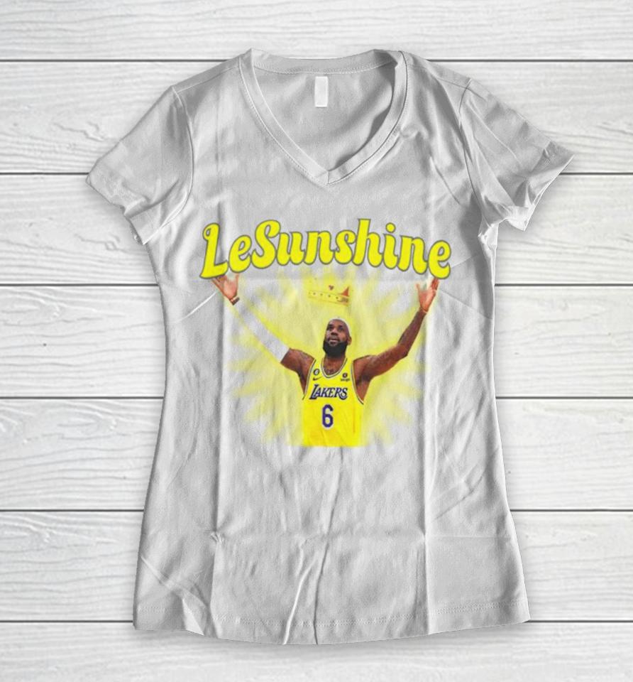 Lesunshine Lebron James Women V-Neck T-Shirt