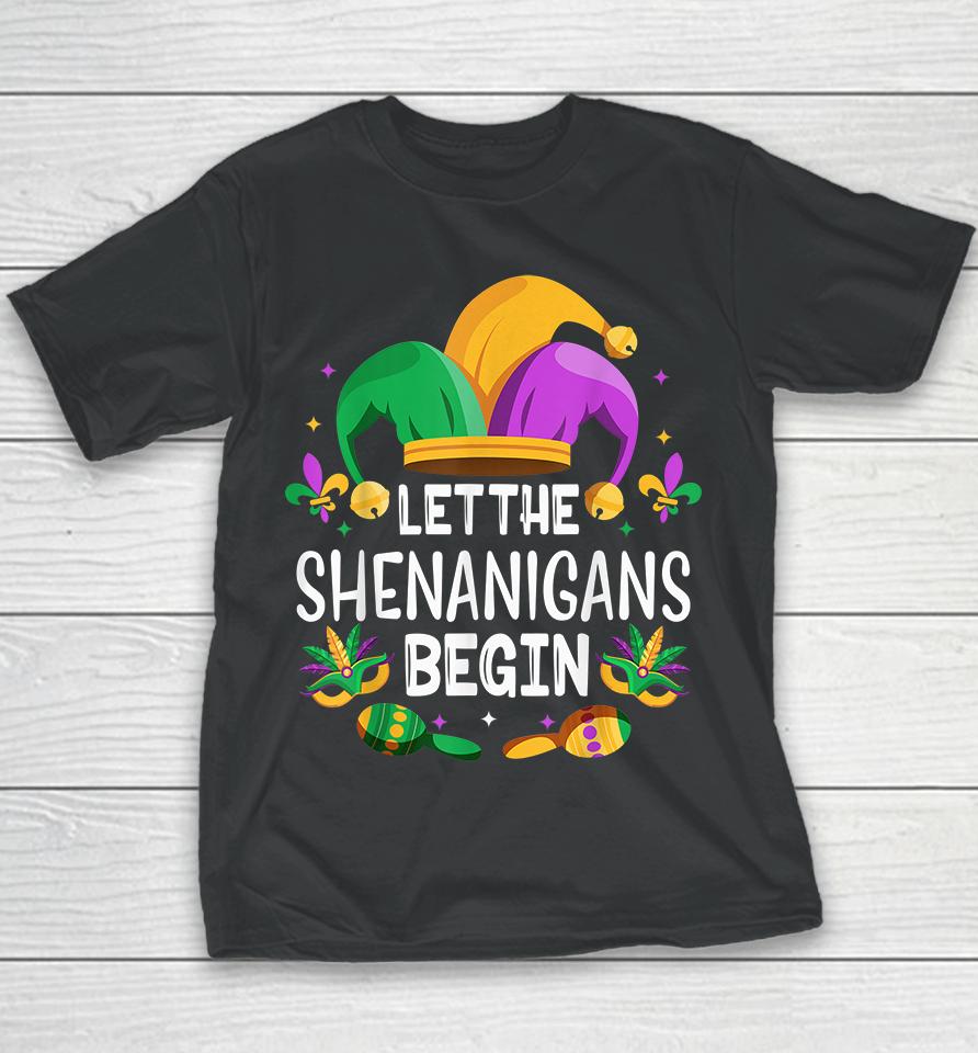 Let The Shenanigans Begin Mardi Gras Youth T-Shirt