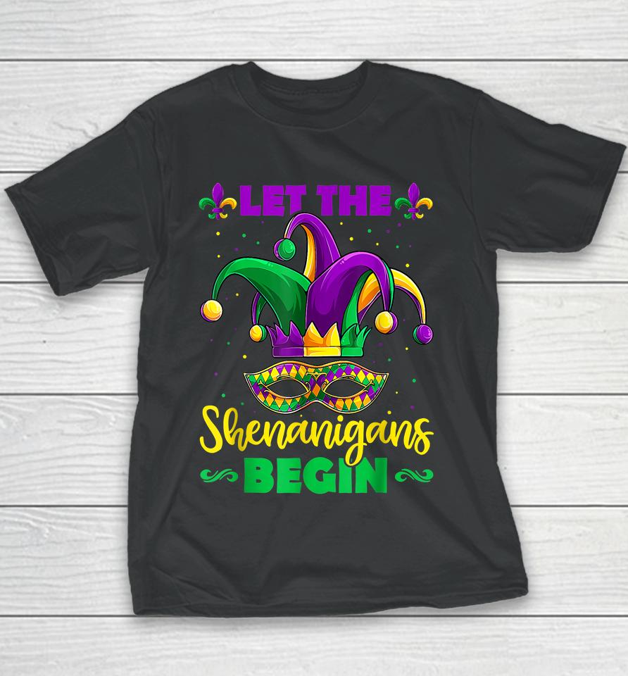 Let The Shenanigans Begin Mardi Gras Youth T-Shirt