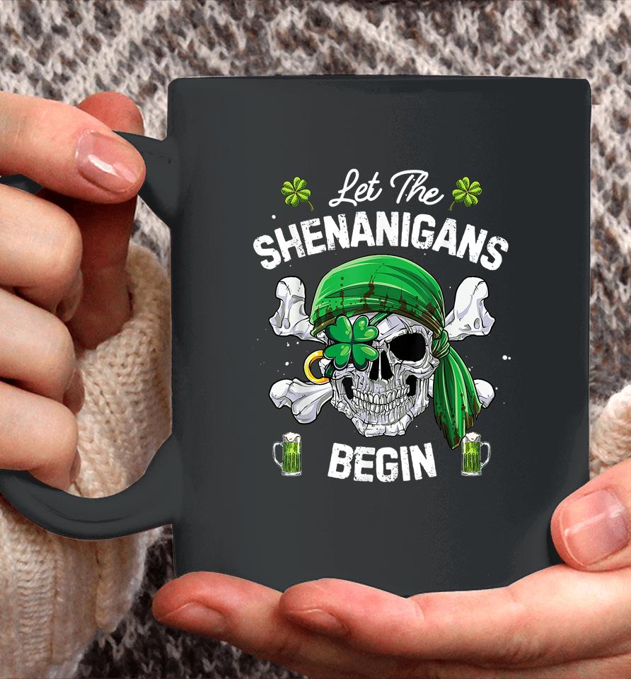 Let The Shenanigans Begin Pirate St Patrick's Day Coffee Mug