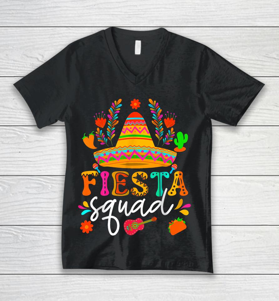 Let's Fiesta Cinco De Mayo Sombrero Squad 5 De Mayo Mexican Unisex V-Neck T-Shirt