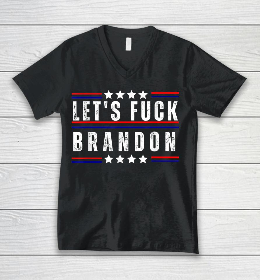 Let's Fuck Brandon Unisex V-Neck T-Shirt