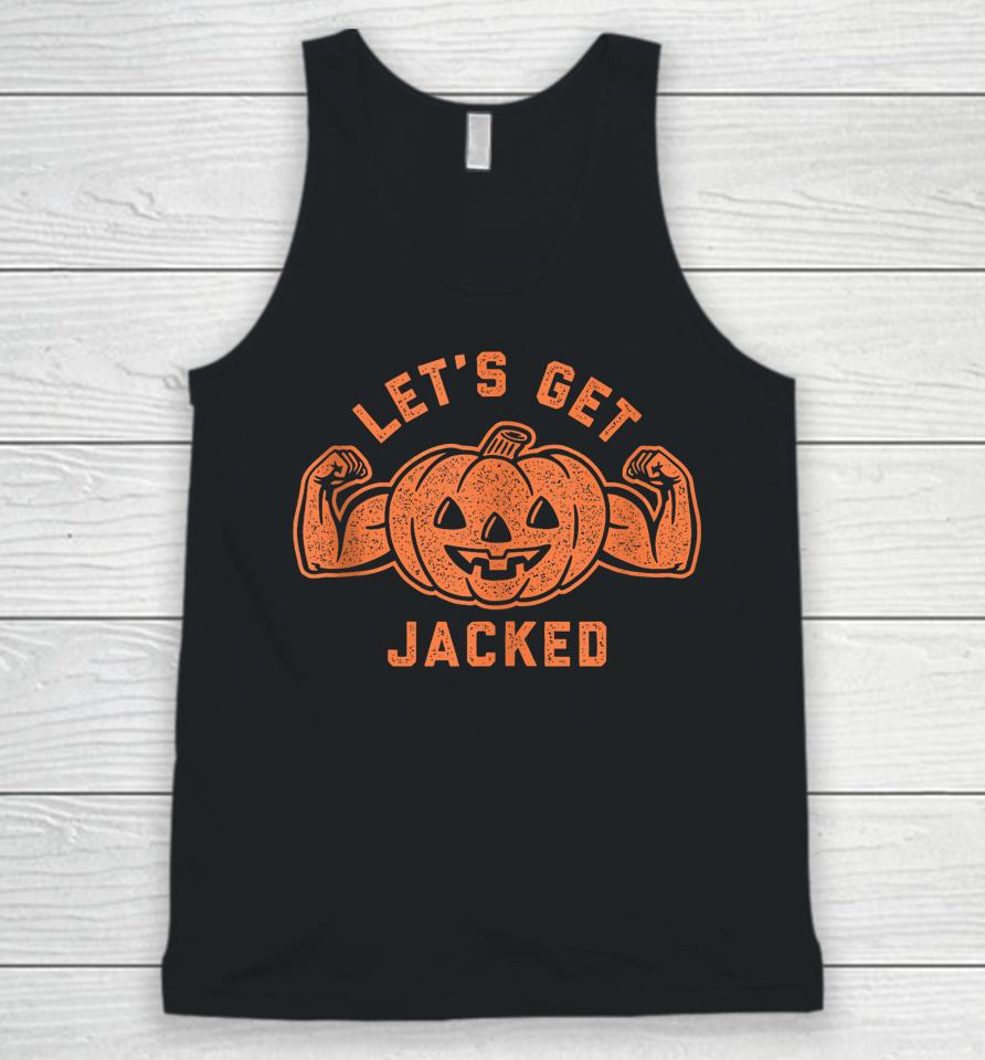 Let's Get Jacked Halloween Gym Workout Jack O Lantern Unisex Tank Top