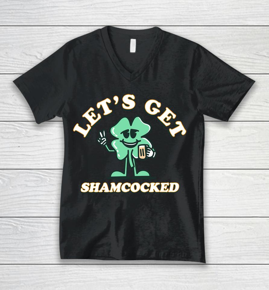 Let's Get Shamcocked Barstool Sports Merch Unisex V-Neck T-Shirt