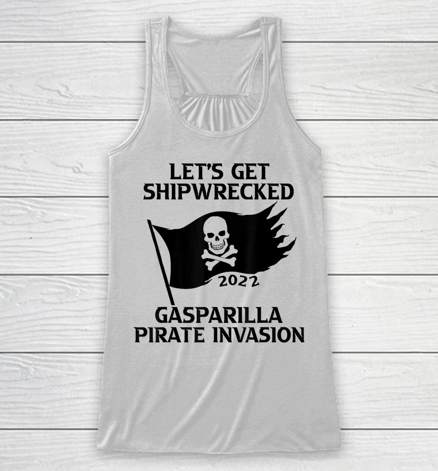Let's Get Shipwrecked Pirate Jolly Roger Gasparilla 2022 Racerback Tank