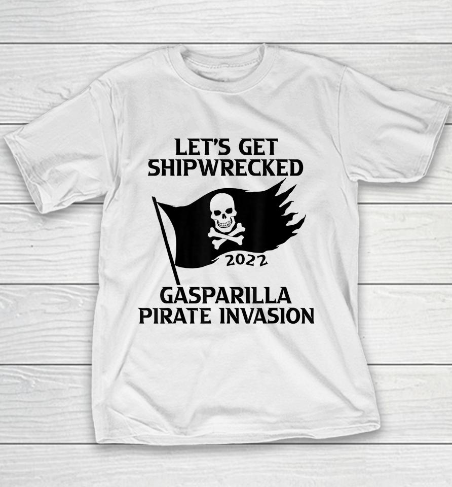 Let's Get Shipwrecked Pirate Jolly Roger Gasparilla 2022 Youth T-Shirt