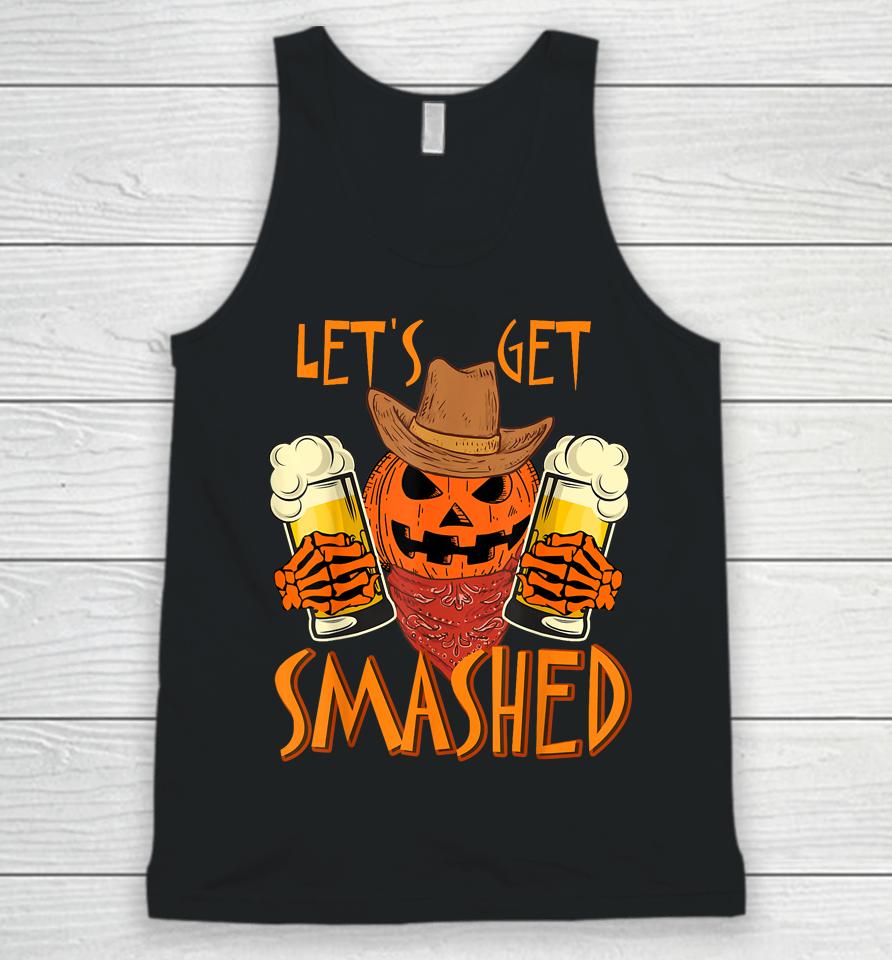 Let's Get Smashed Pumpkin Drink, Halloween Beer Oktoberfest Unisex Tank Top